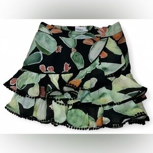 Charo Ruiz Ibiza Badajoz Ruffled printed cotton-blend voile mini skirt size S